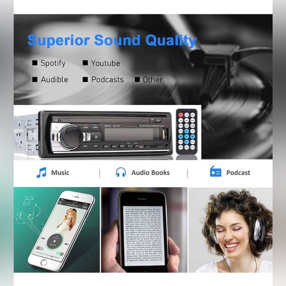 Aigoss Bluetooth Car Stereo, 4x60W Car Audio FM Radio, MP3 Player USB/SD PORT🎶 - Picture 6 of 16